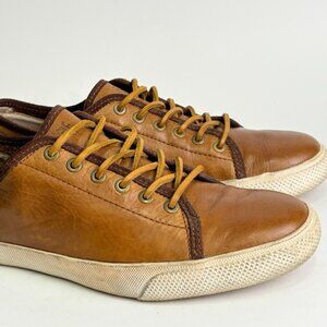 Frye Chambers Men's size 9.5 Cognac Sneakers Leather Laces 3481520